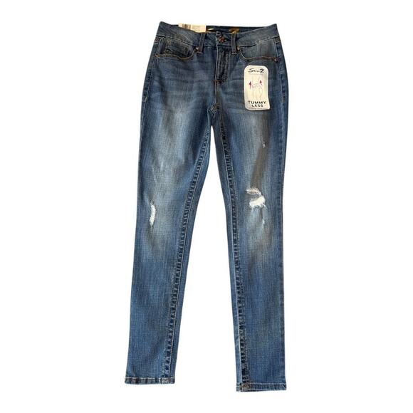 NEW Seven7 Women's High Rise Skinny Jeans‎ Size 4 Strata Blue Tummyless Design - Picture 1 of 8